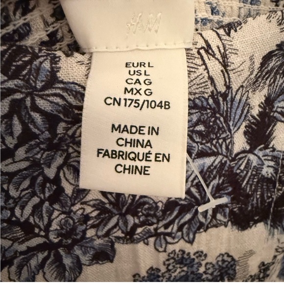 Elegant H & M midi Summer Dress Gorgeous pattern + quality looks designer L - Picture 7 of 7